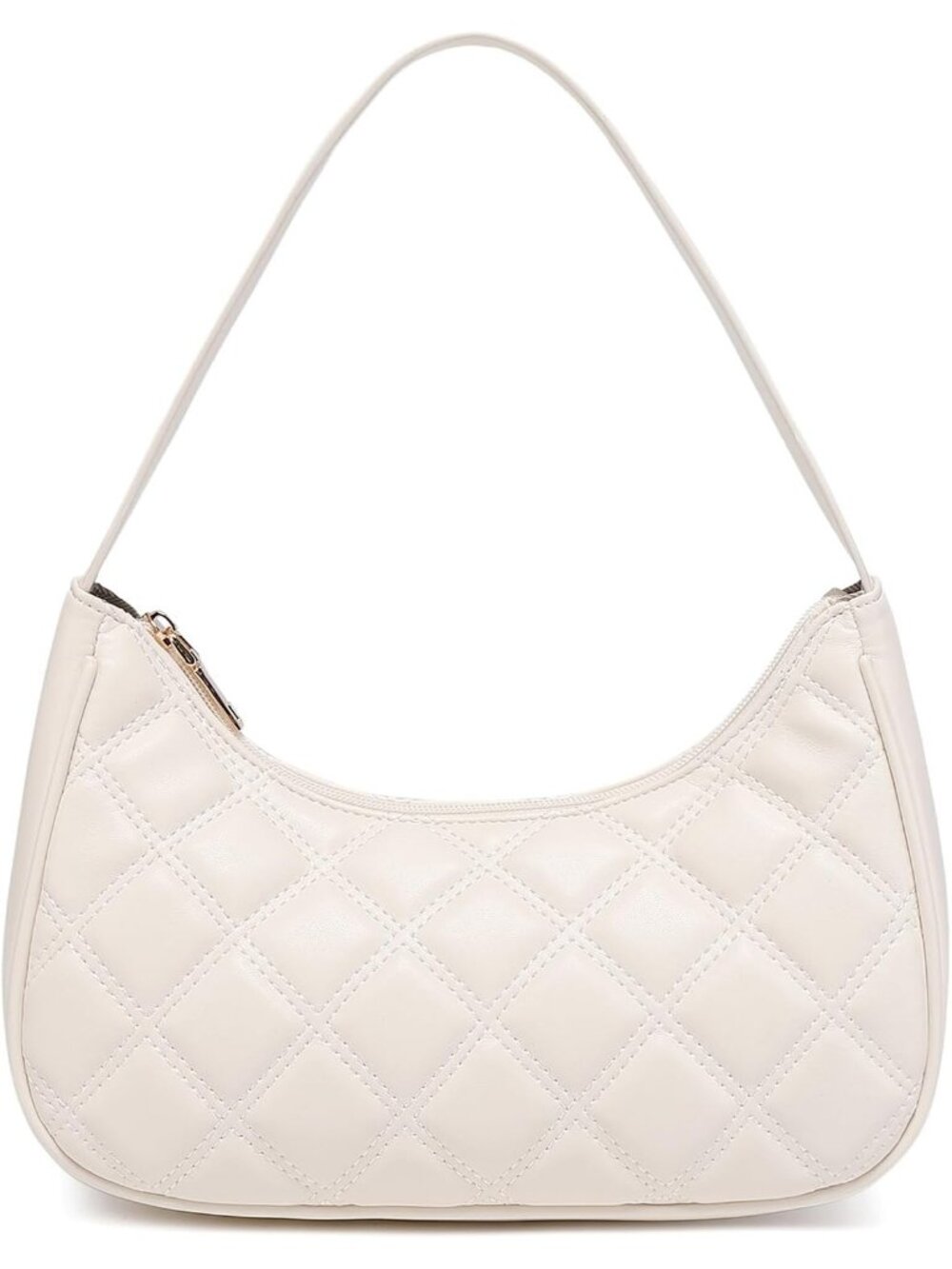 Women's Lattice White Cute Hobo Mini Tote Handbag Underarm Purse Shoulder Bag